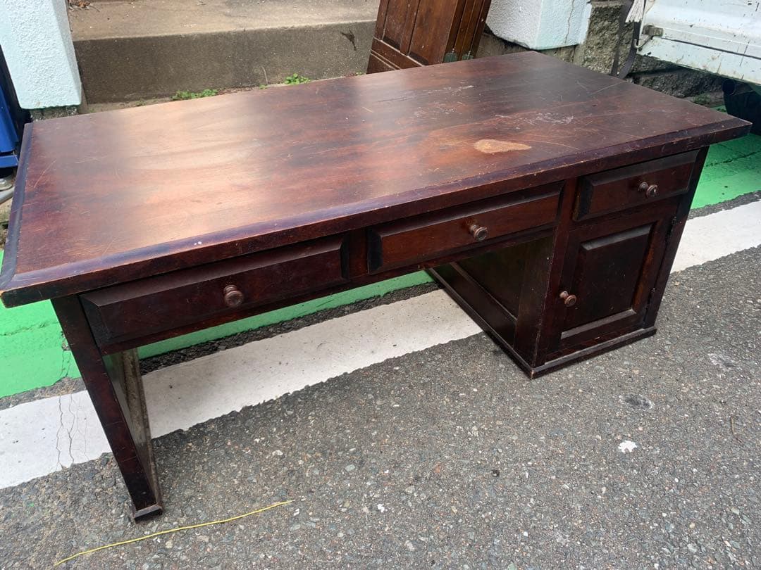 北海道民芸　勉強机　平机　レトロ　ビンテージ家具