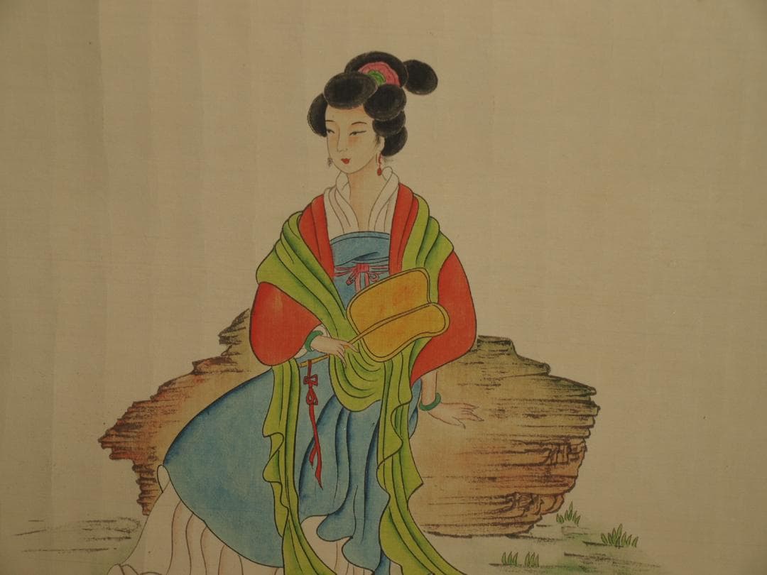 骨董市仕入れ品　中国宋時代の掛軸　激安骨董品　肉筆保証 BD376A8-2