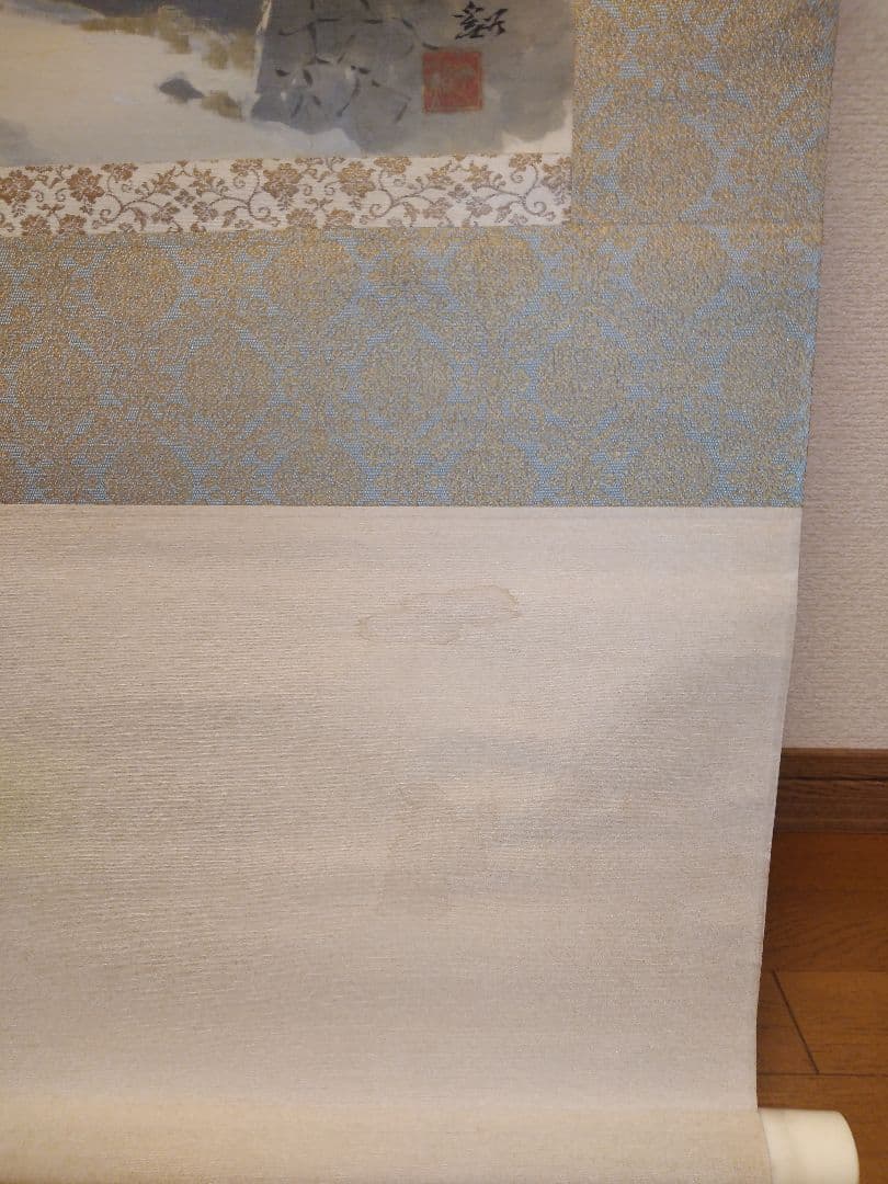 雪の朝 小島一谿(一渓)の掛け軸