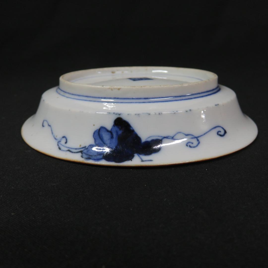 小皿 2枚 美品 色絵付 手塩皿 山水 角福 古伊万里 江戸