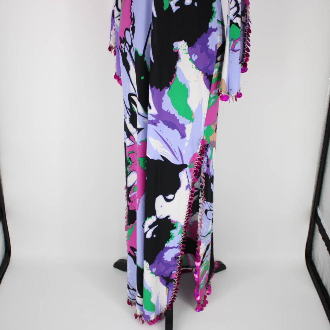 【ベリーダンス用衣装 サイーディドレス】マルチカラー ・ラインストーン付き