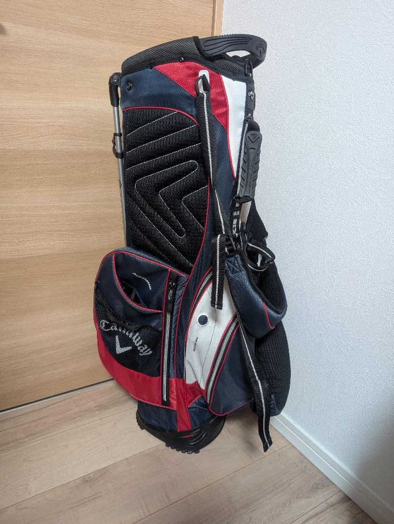 Callaway キャディバッグ スタンド付き レッド/ホワイト/ブラック