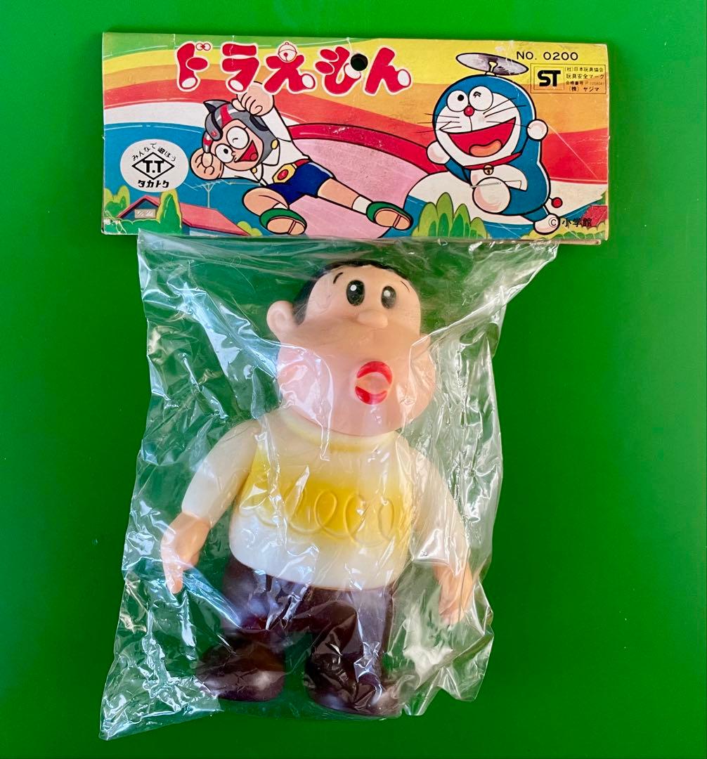 ドラえもん ジャイアン タカトク ソフビ人形 デッドストック未開封新品 当時物