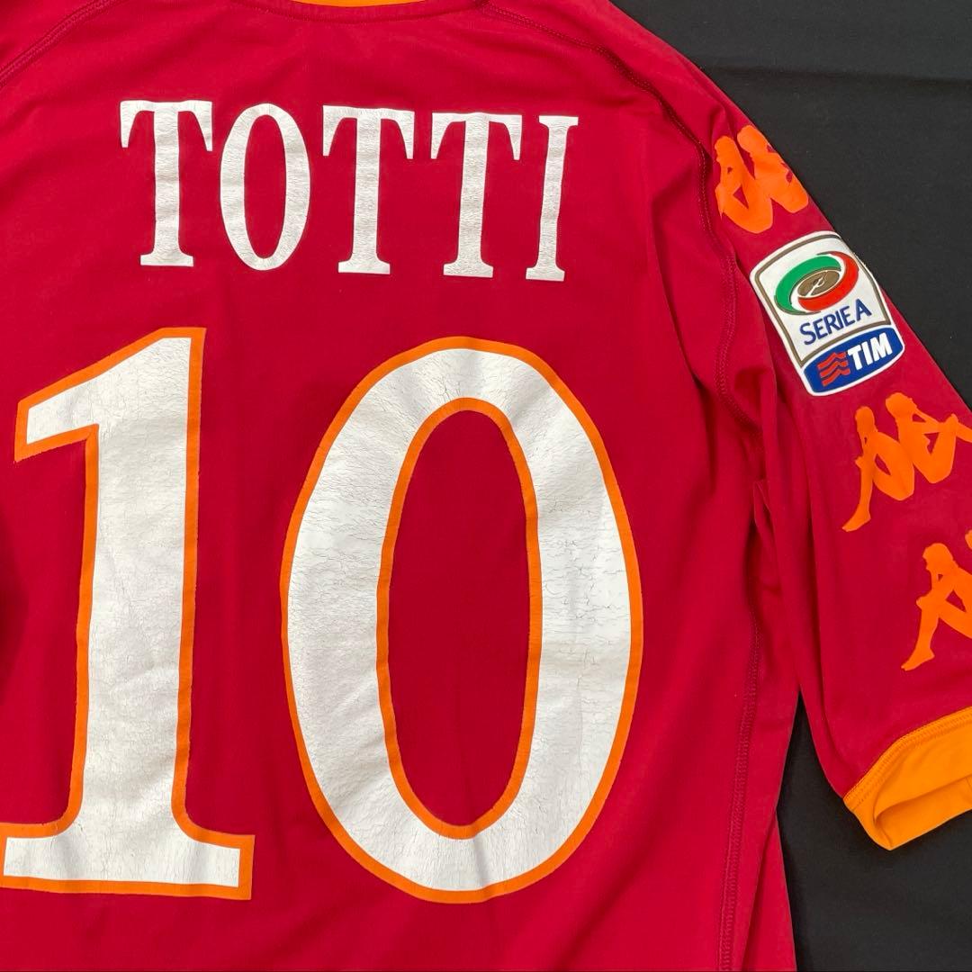 【超希少】ASローマ トッティ 10-11 ホームLサイズ／セリエAバッチ付き