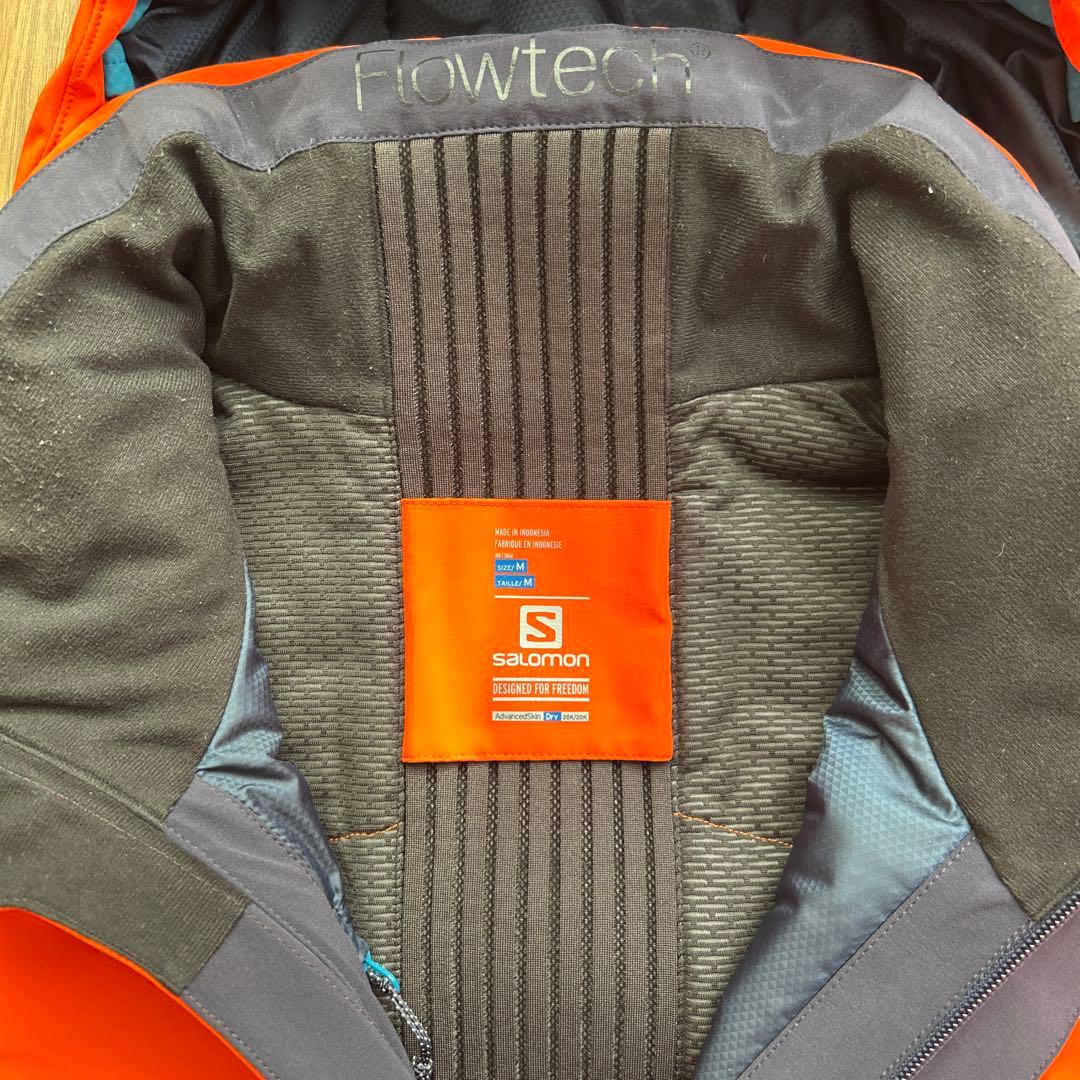Salomon オレンジ フード付きスキーウェア M