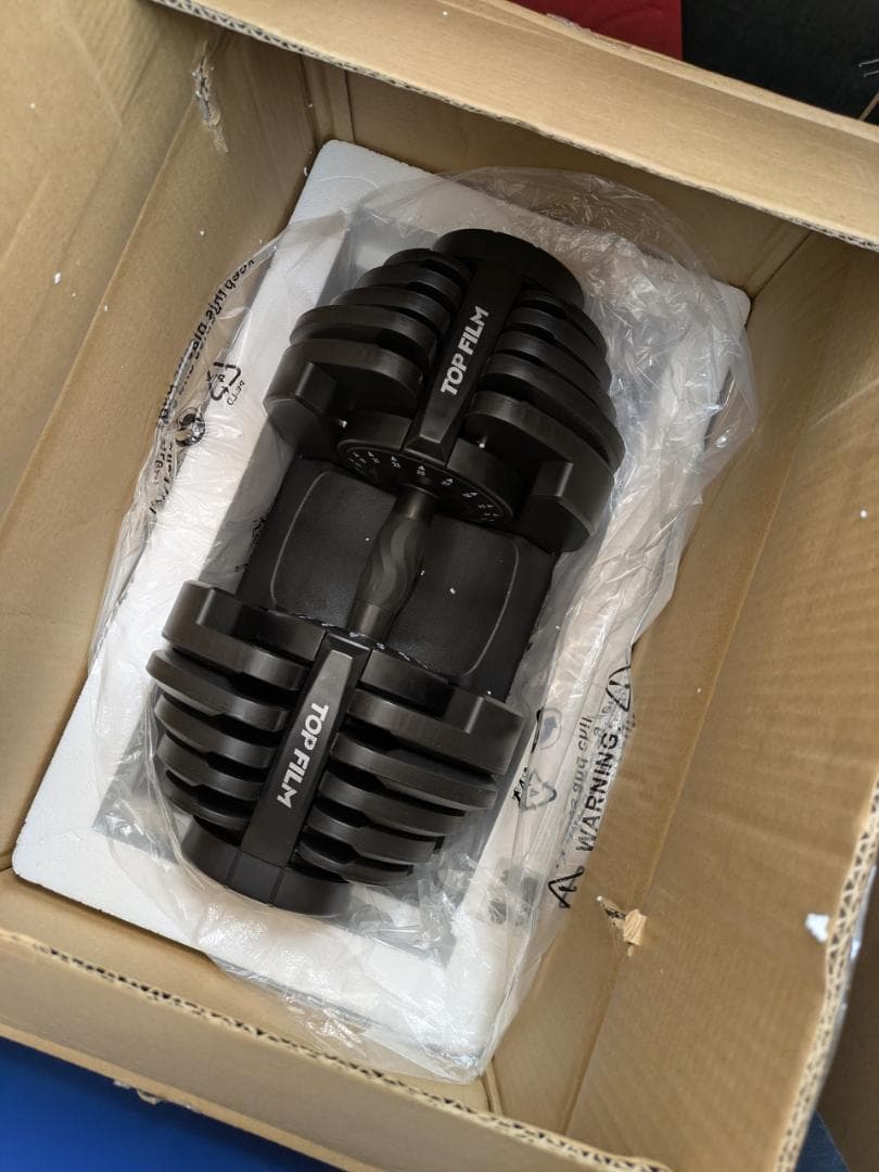 新古品 TOP FILM 可変式ダンベル 40㎏ 1個 T-005