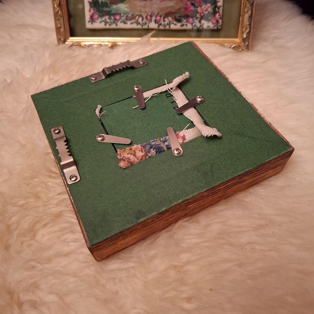 No.仏蘭西館　プチポワン　ミニ額　2点セット　アンティーク　ヴィンテージ