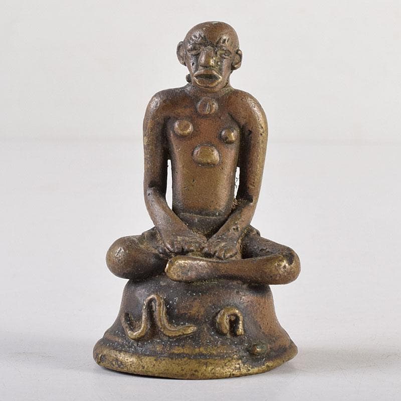 仏教美術　古銅塗金　チベット仏　仏像　置物　V　7955