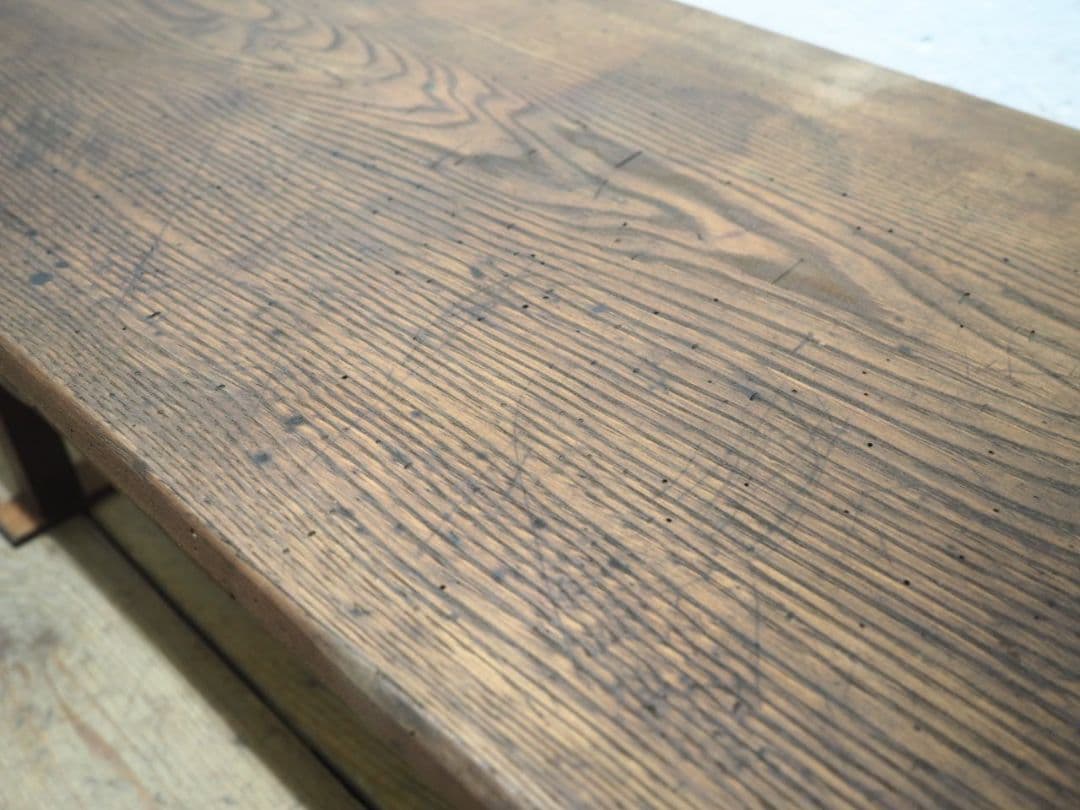 1313 アンティーク　栗の文机　ローテーブル　引き出し　収納棚　レトロ　展示台