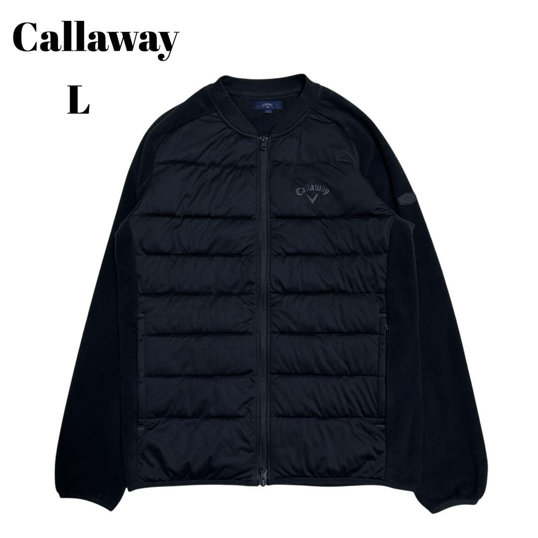 良品✨キャロウェイゴルフ　中綿　フリース　フルジップジャケット　L ブラック