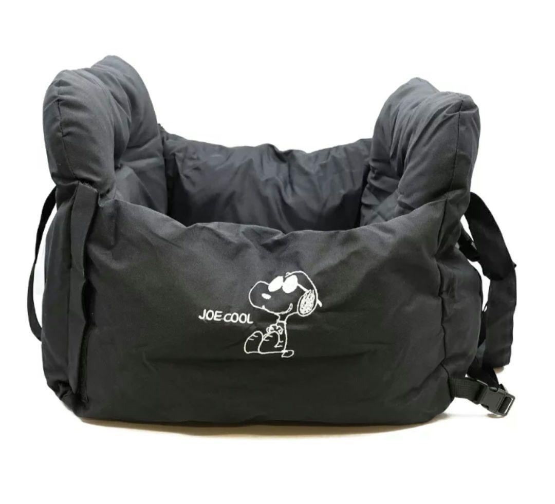 スヌーピー　ドライブキャリーベッド　犬用カーシート ペットベッド　ネイビー