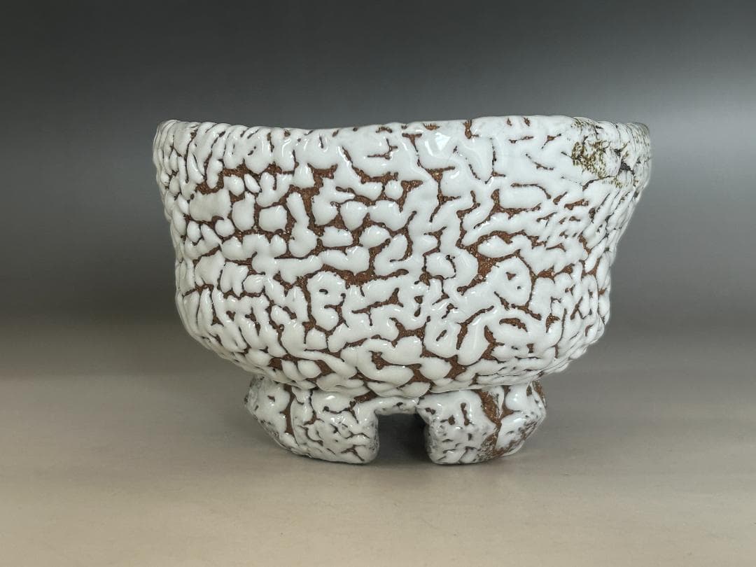 ◆ 十一代休雪 鬼萩茶碗「彩雲」 | 表千家十四代 而妙斎 花押 ◆b245