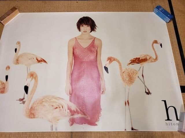 hitomi　超特大 ポスター　ベストアルバム「h」フラミンゴ