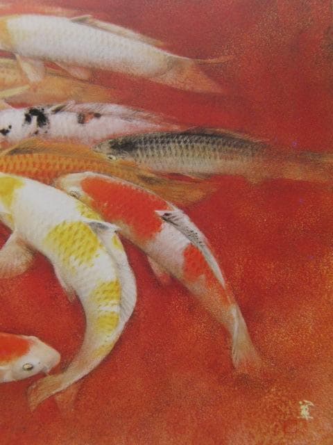 山下関城、【錦】、希少な額装用画集より、新品額装付、状態良好