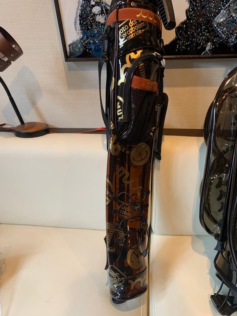 MUTA ＭＡＲＩＮＥ エナメル ブラウン ゴルフバッグ・キャディバッグ