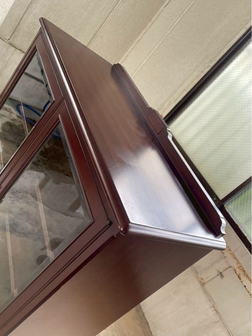 美品　英国　イギリス　アンティーク　キャビネット　キュリオケース　店舗　棚