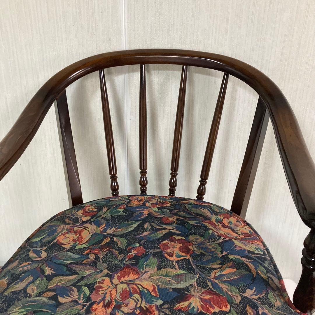 カリモク コロニアル アームチェア 椅子 1人がけ キャスター付き