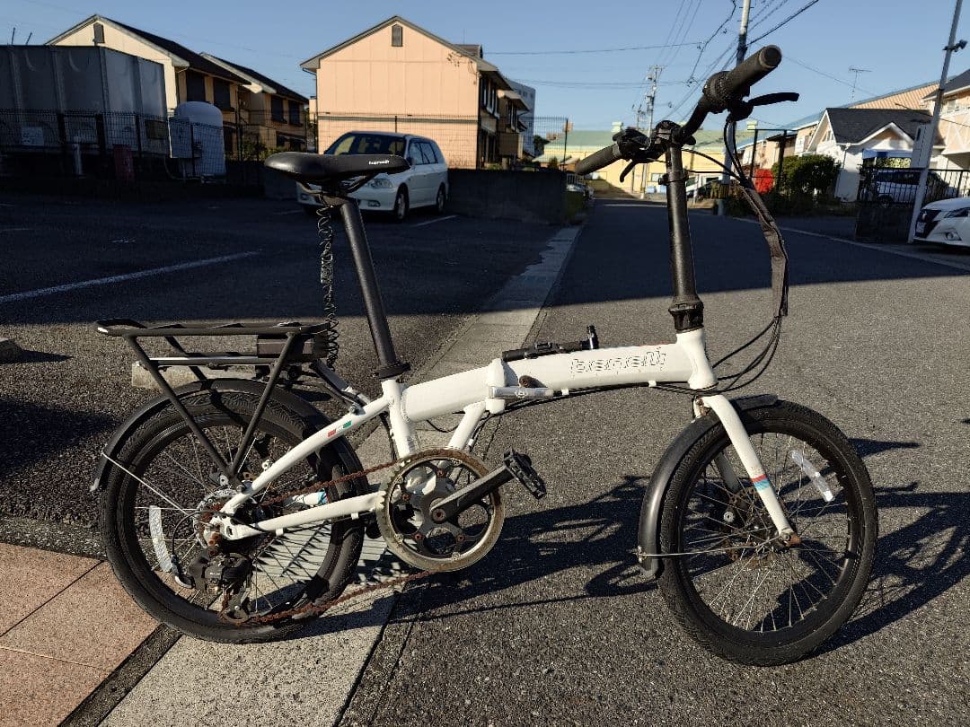 折りたたみ電動アシスト自転車 ホワイト シティタイプ