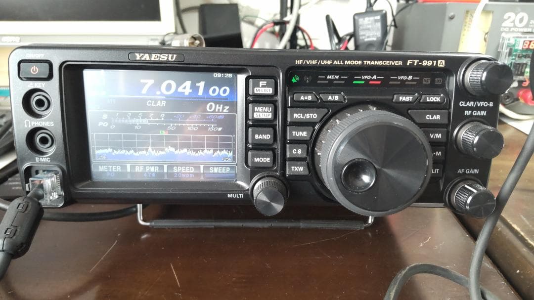 八重洲FT-991AM 50W 電源・STD マイク・SWR計　FT8ケーブル付