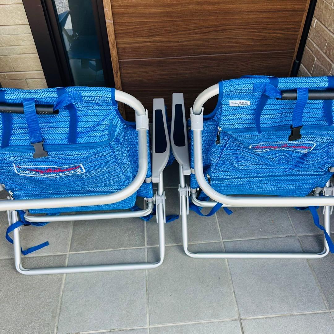 【美品】 Bahama トミーバハマ ビーチチェア ブルー　2セット