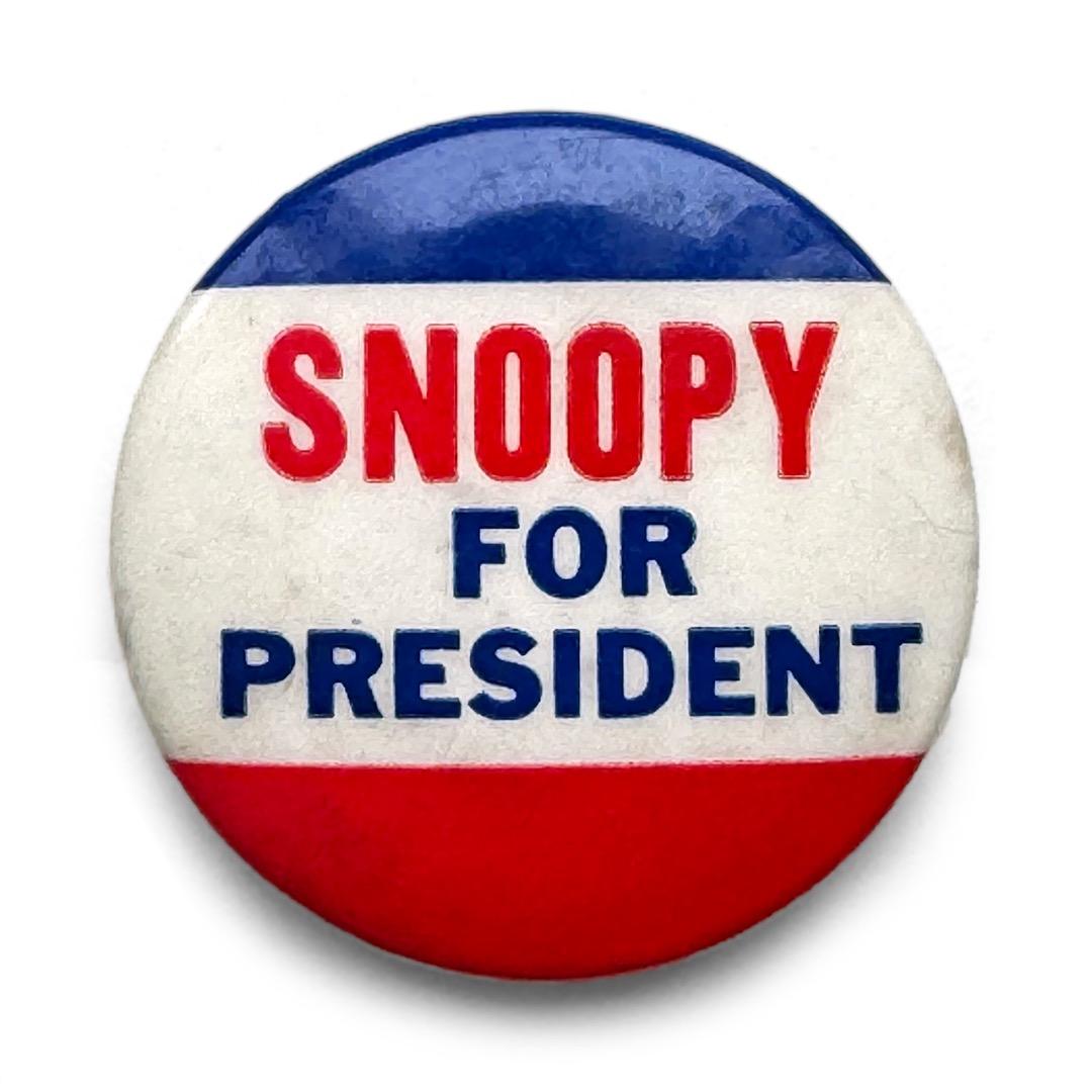 藤原ヒロシ愛用｜ヴィンテージ スヌーピー for President 缶バッジ