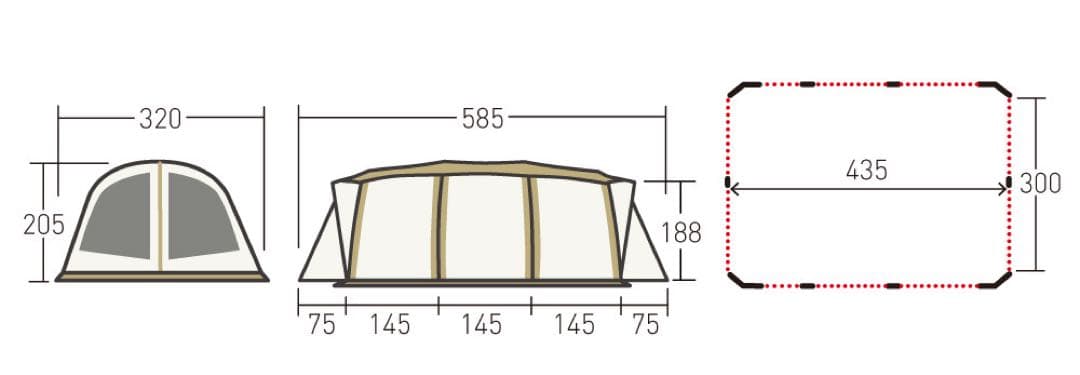 ogawa アポロンtc　インナーテントセット（5人用）