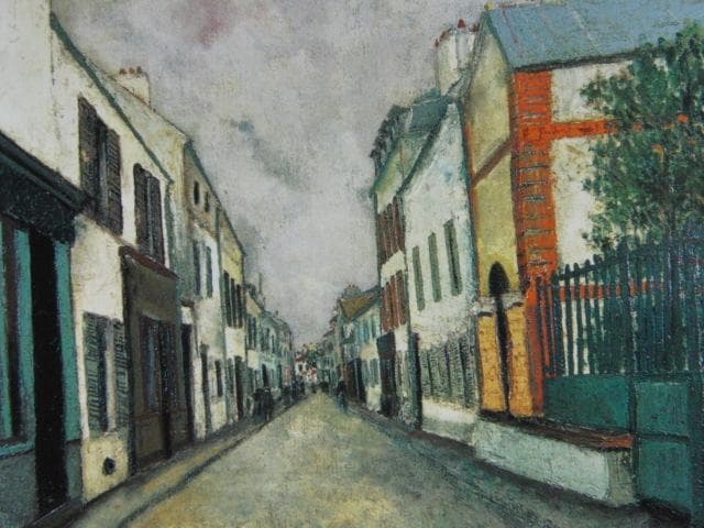 モーリス・ユトリロ、【サンノワ通り】、高級画集画、状態良好、新品高級額装付