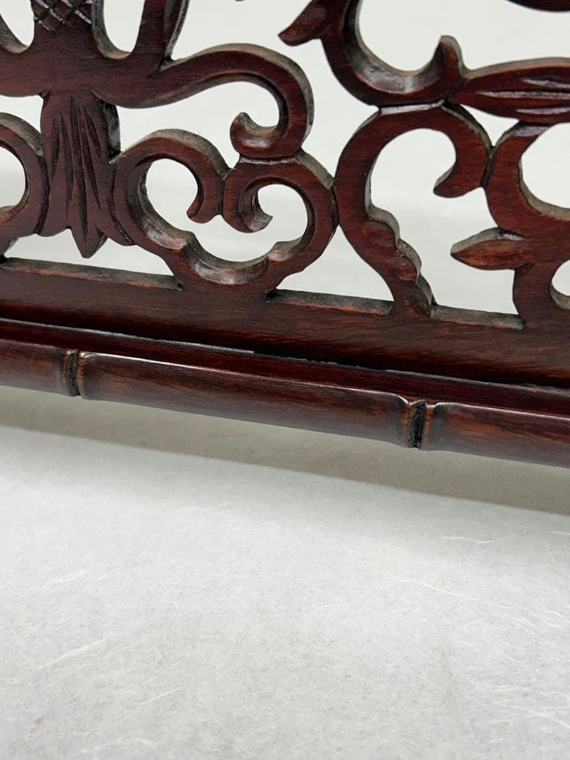 刀掛け　3本掛け　唐木？　日本刀