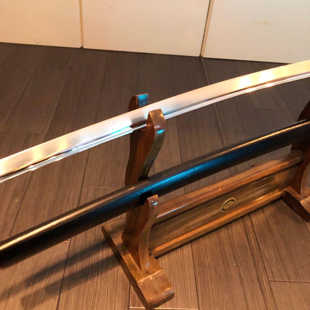 高級模造刀　高級居合刀　樋入り刀身　優波紋　亜合金刀身　名刀　居合刀　茶拵え