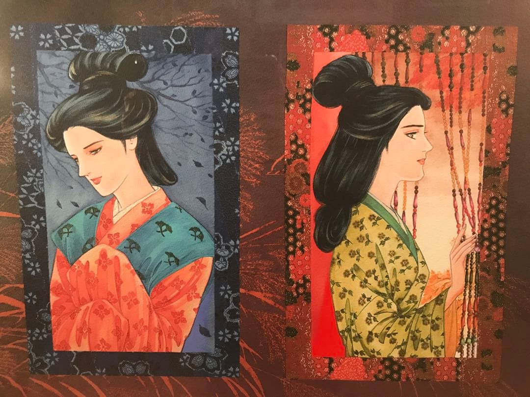 里中満智子「万葉集・秋の風」ジークレー　直筆サイン・エディション・作品保証書有り