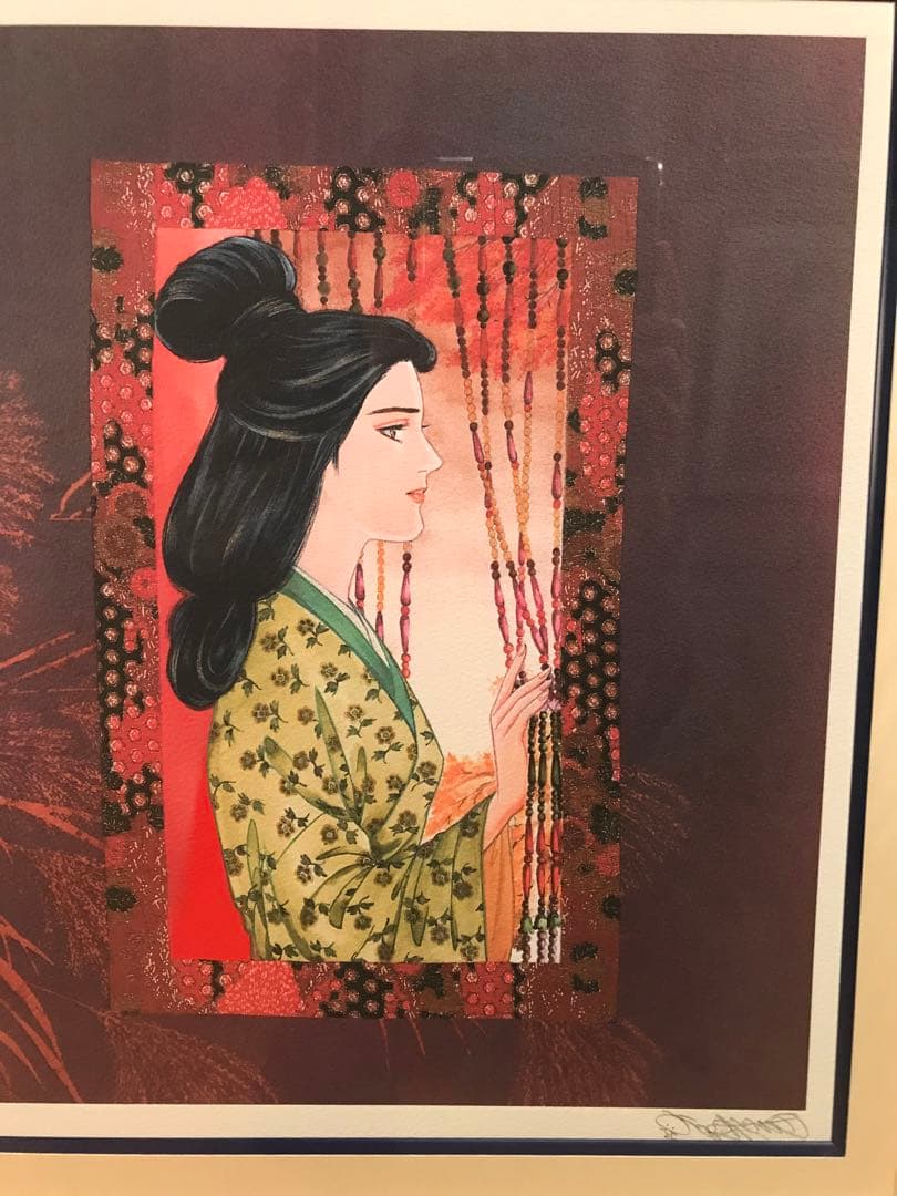 里中満智子「万葉集・秋の風」ジークレー　直筆サイン・エディション・作品保証書有り