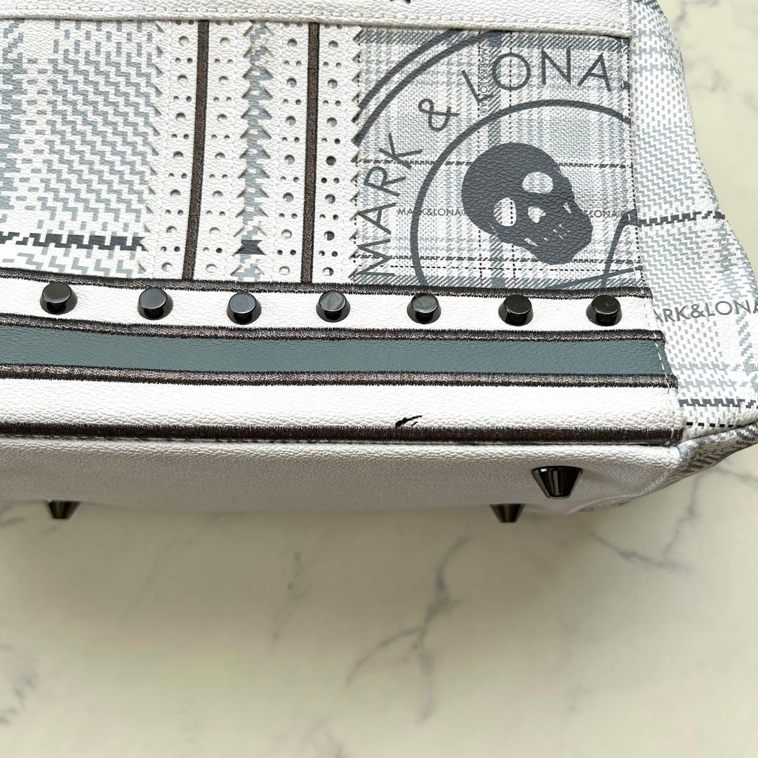 完売品 マークアンドロナ 2024年モデル カートバック レザー ホワイト