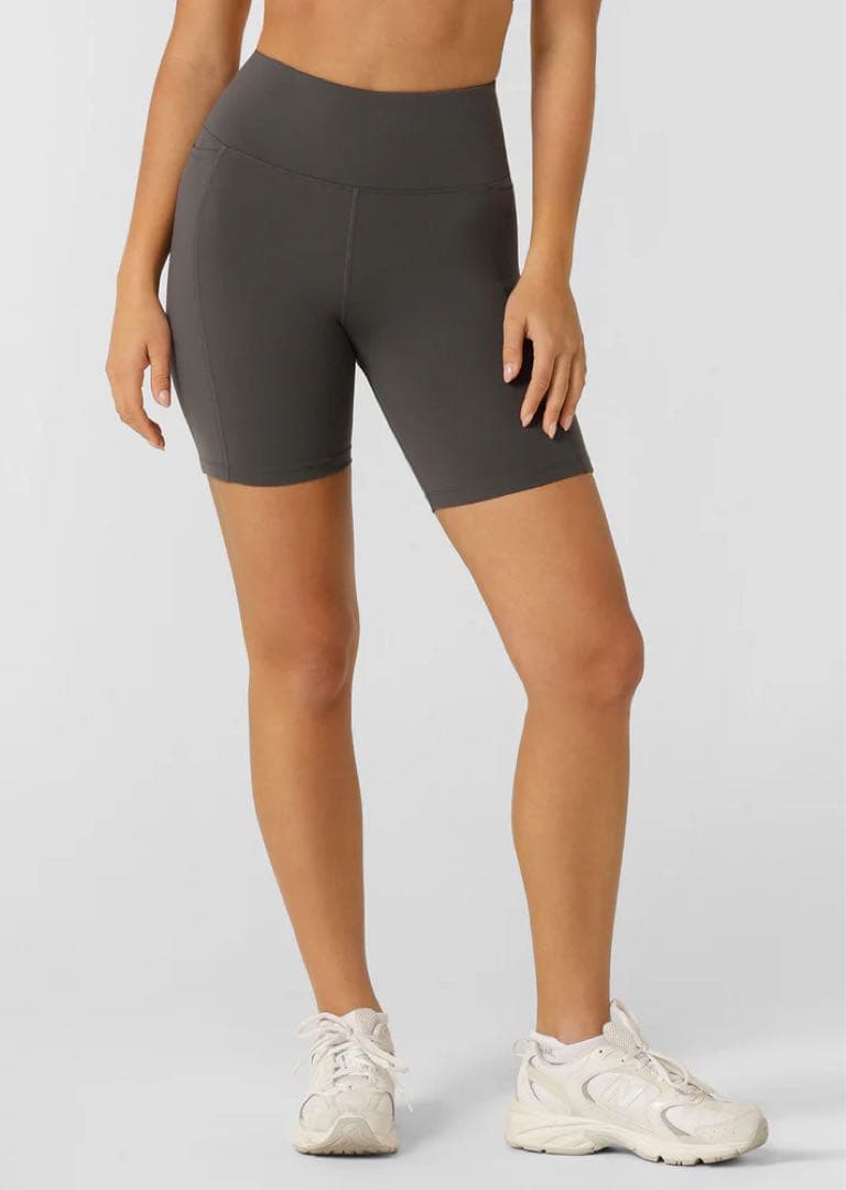 Lorna Jane ダークグレー ハイウエストショーツ