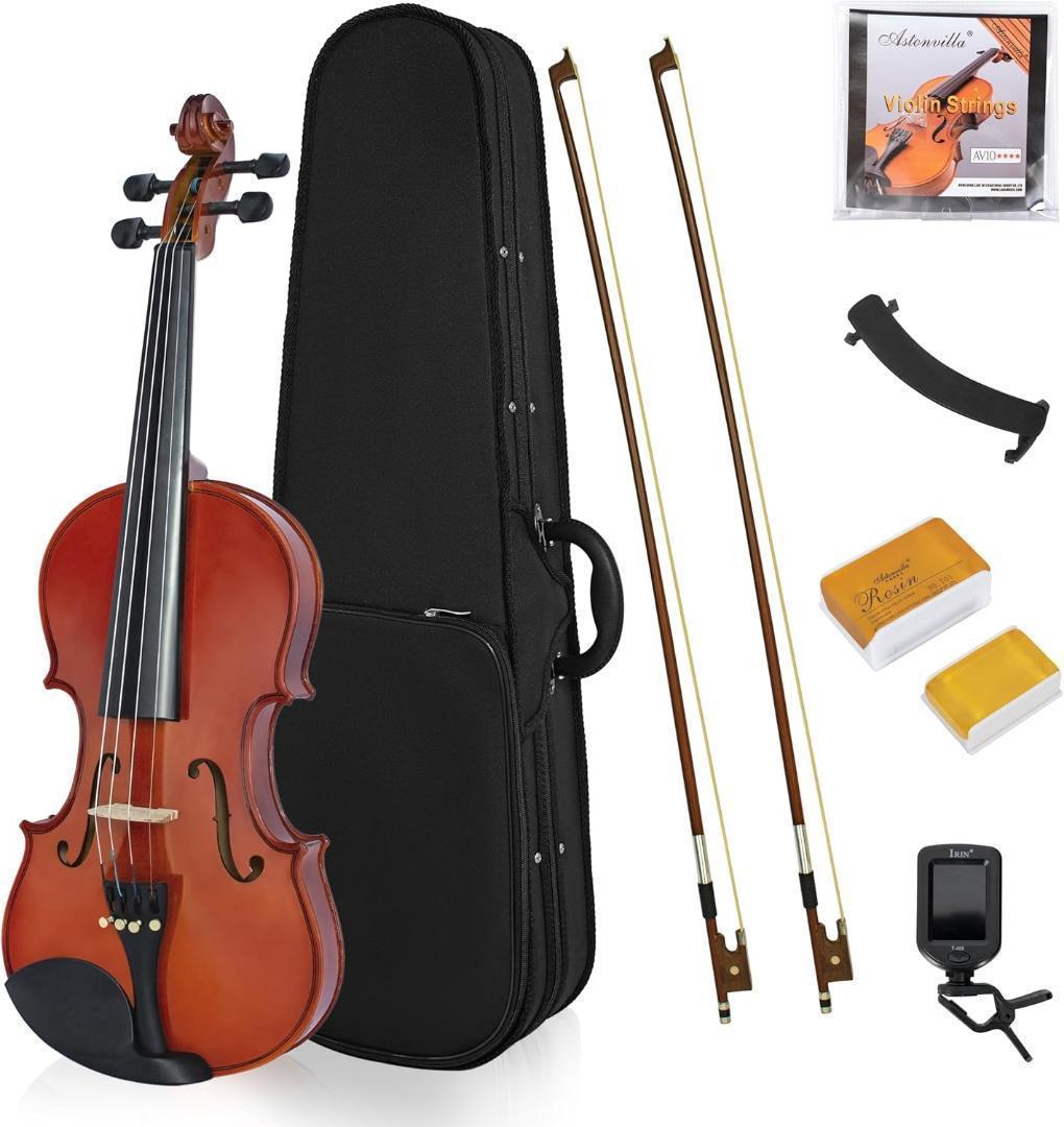 M2306-123-90】バイオリン 3/4 初心者セット ヴァイオリン 弓2本