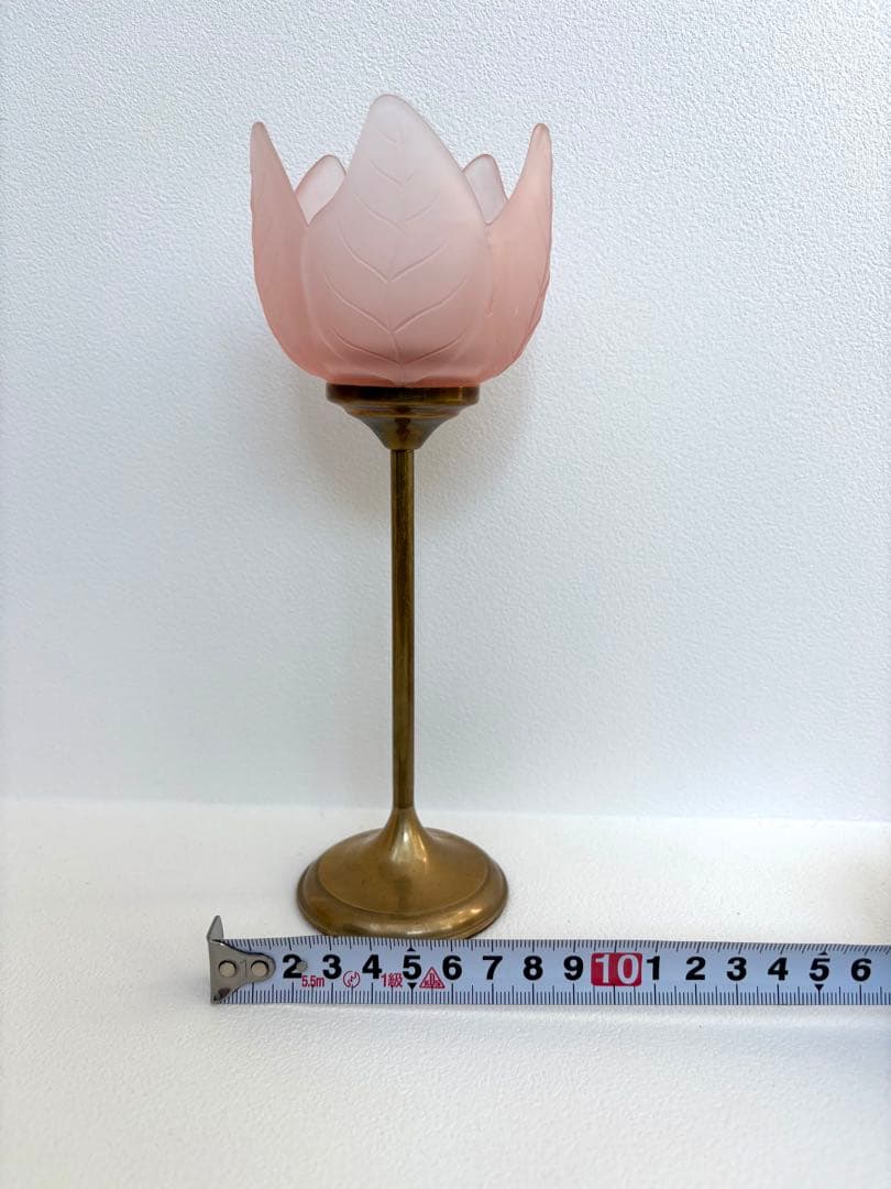 チューリップ型ガラススタンドランプ　キャンドルホルダー　フラワーベース　hora