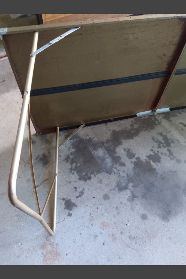 USA製 ビンテージ 折り畳みスチールテーブル 店舗什器 アウトドア キャンプ