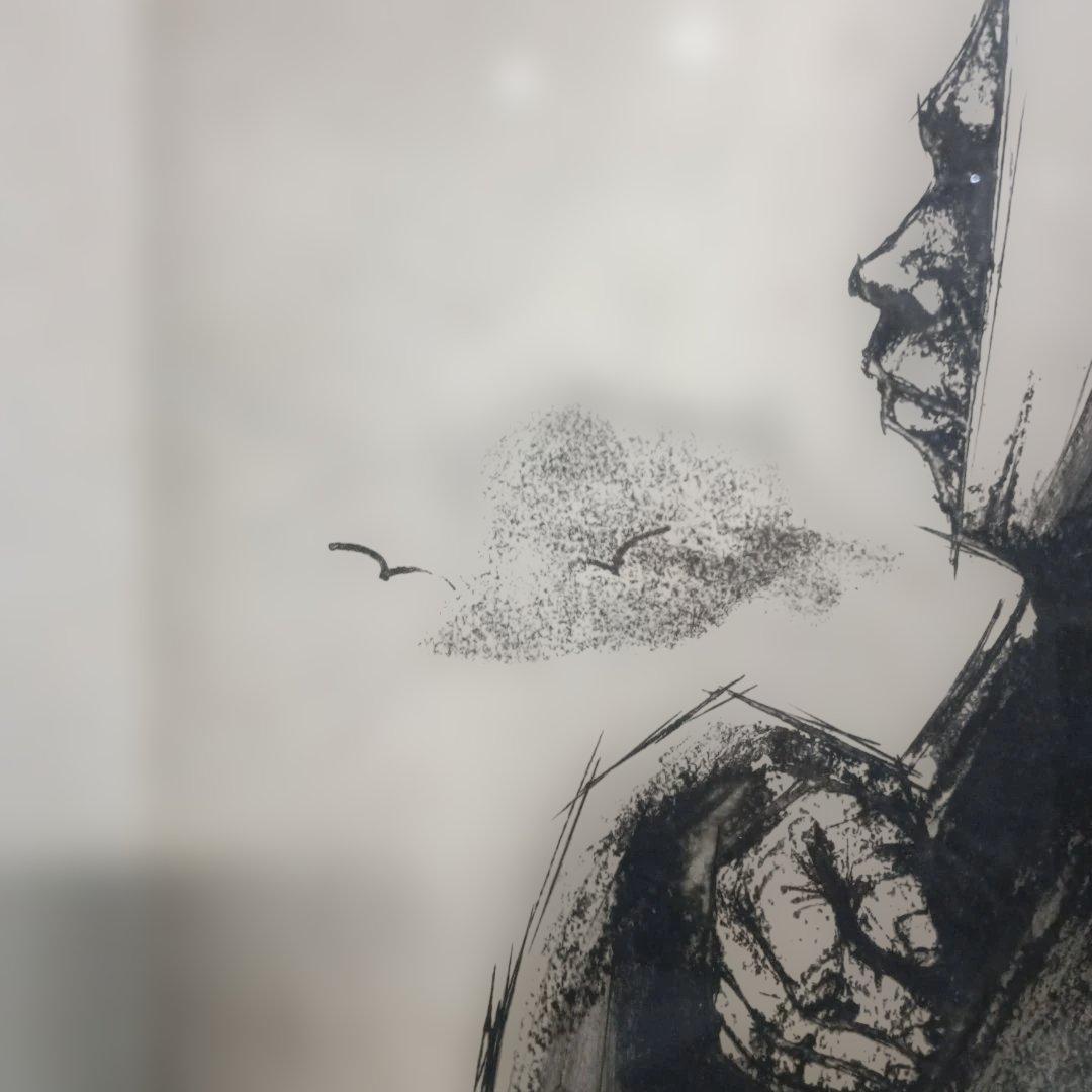 5682 小野具定　漁夫　銅版画　エッチング