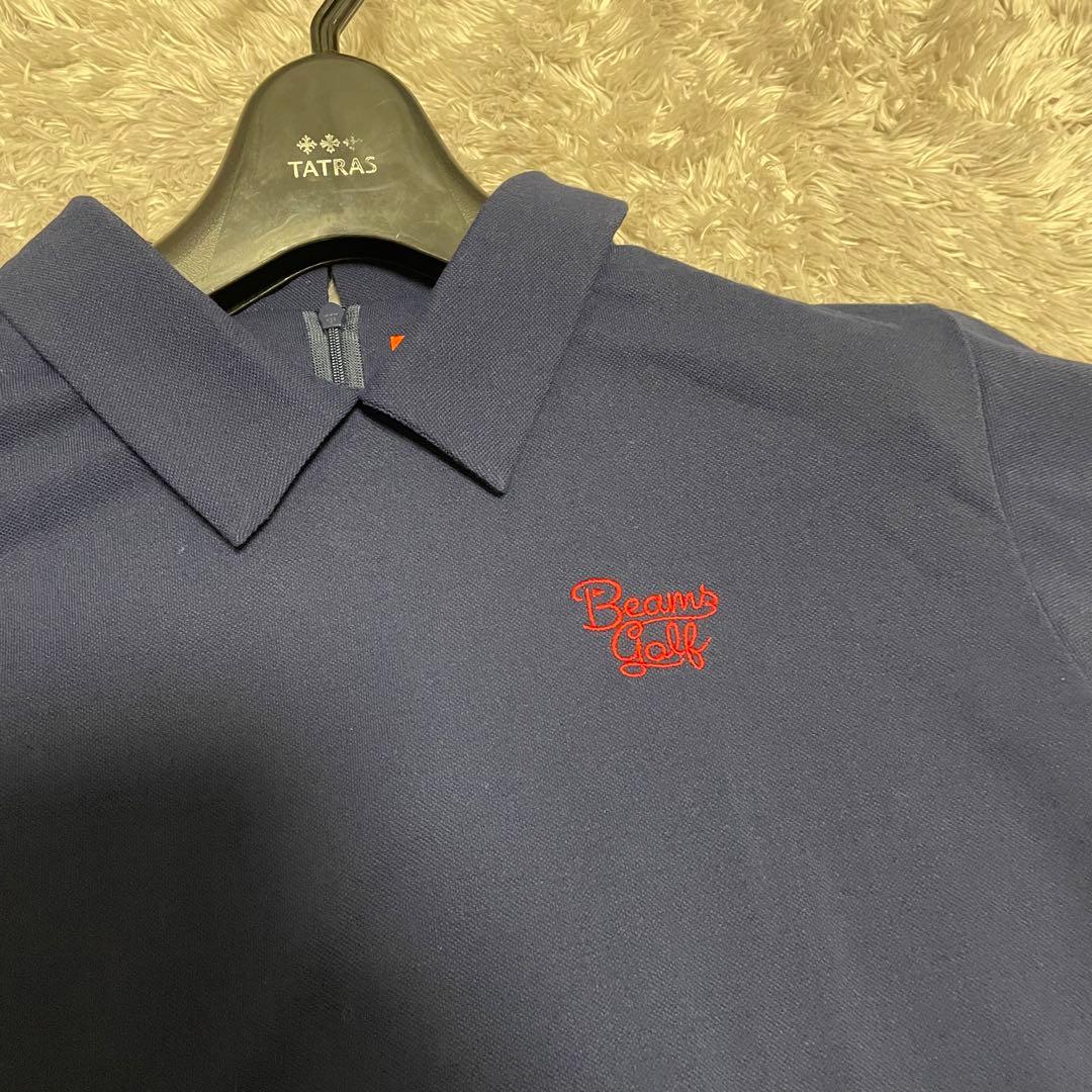 極美品　BEAMS GOLF 襟付き プルオーバー ポロシャツ　サイズM