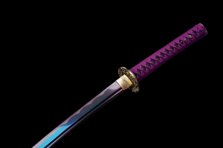 【紫の侍】 模造刀 居合刀 武士道 武具 漢剣 唐刀 龍泉剣 手鍛造打
