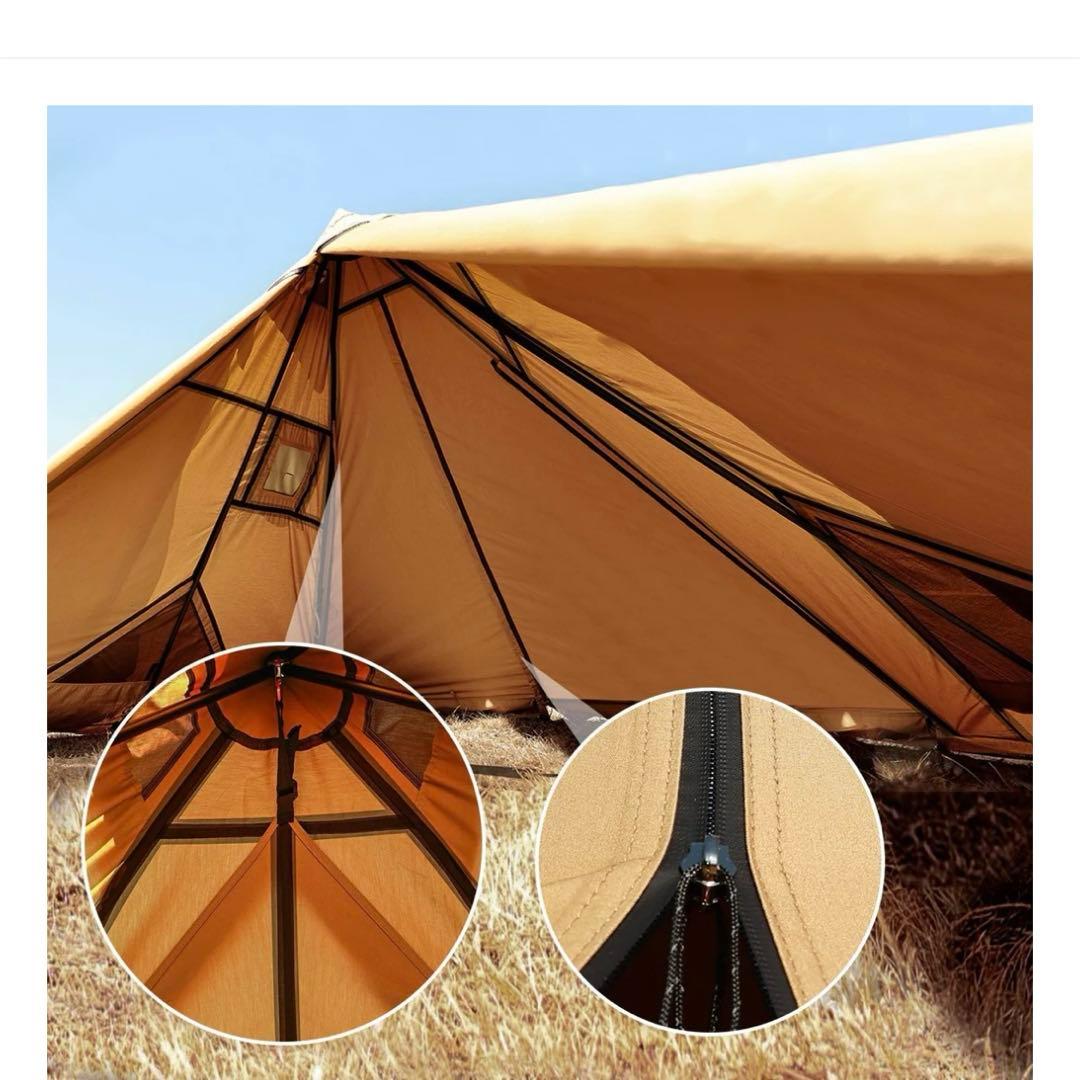 山稜二股ティピーテントtc180 美品!!煙突ポート有り　薪ストーブ