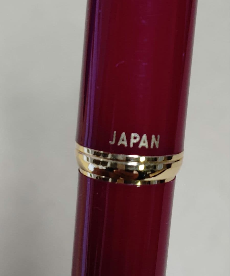 万年筆　プラチナ　14K　細字　ワインレッド