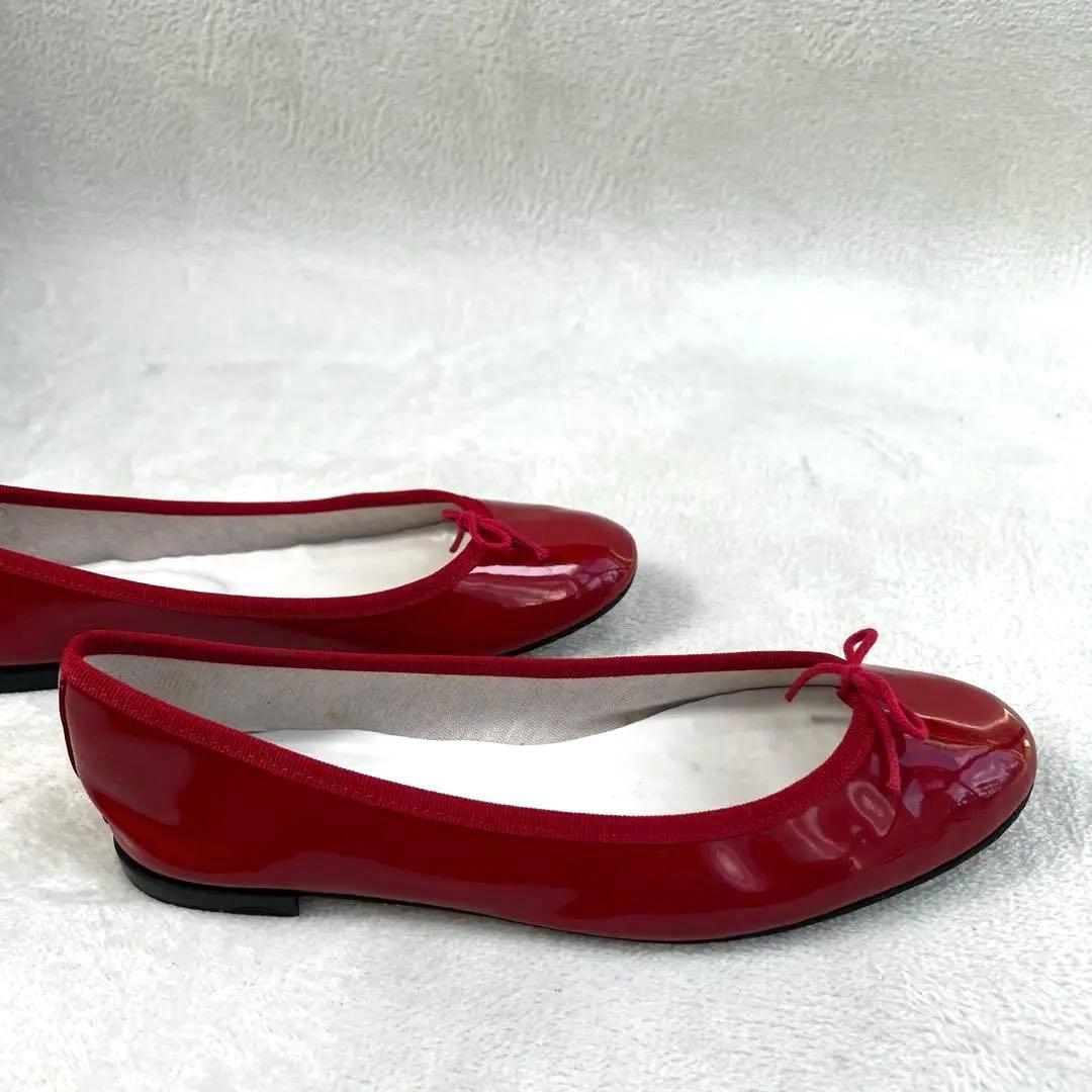 【美品】Repetto レペット バレエシューズ 赤 エナメル 39