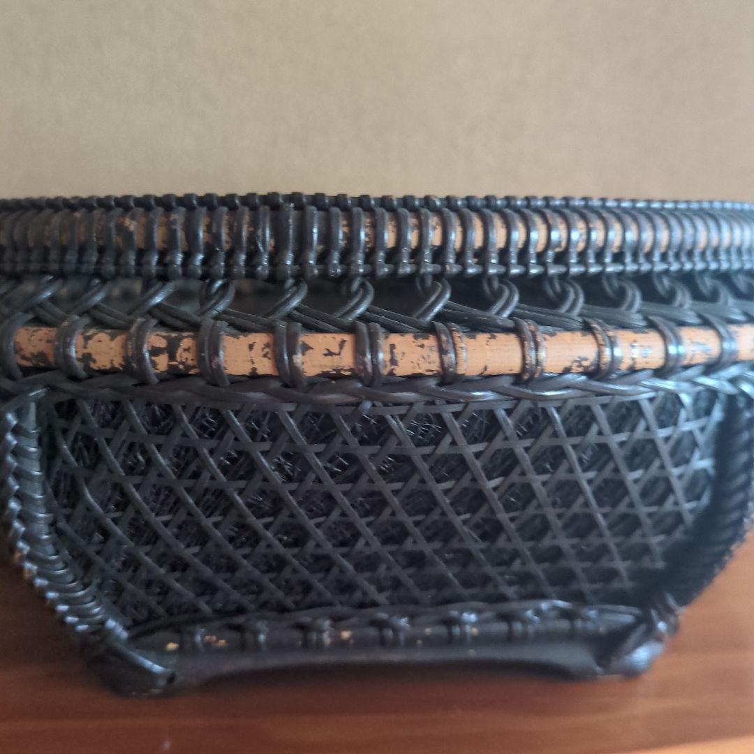 茶道具　炭斗籠　炭点前