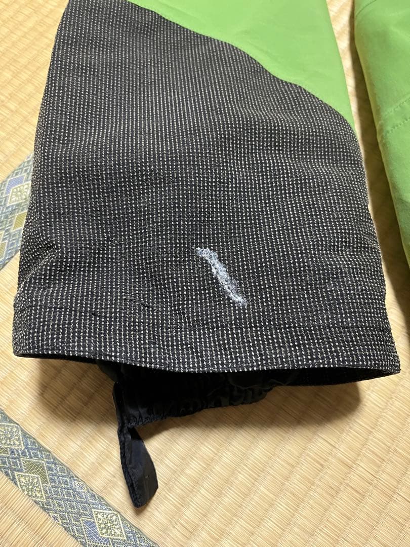 Teton bros ビブパンツ スノボ グリーン シェルパンツ 防風