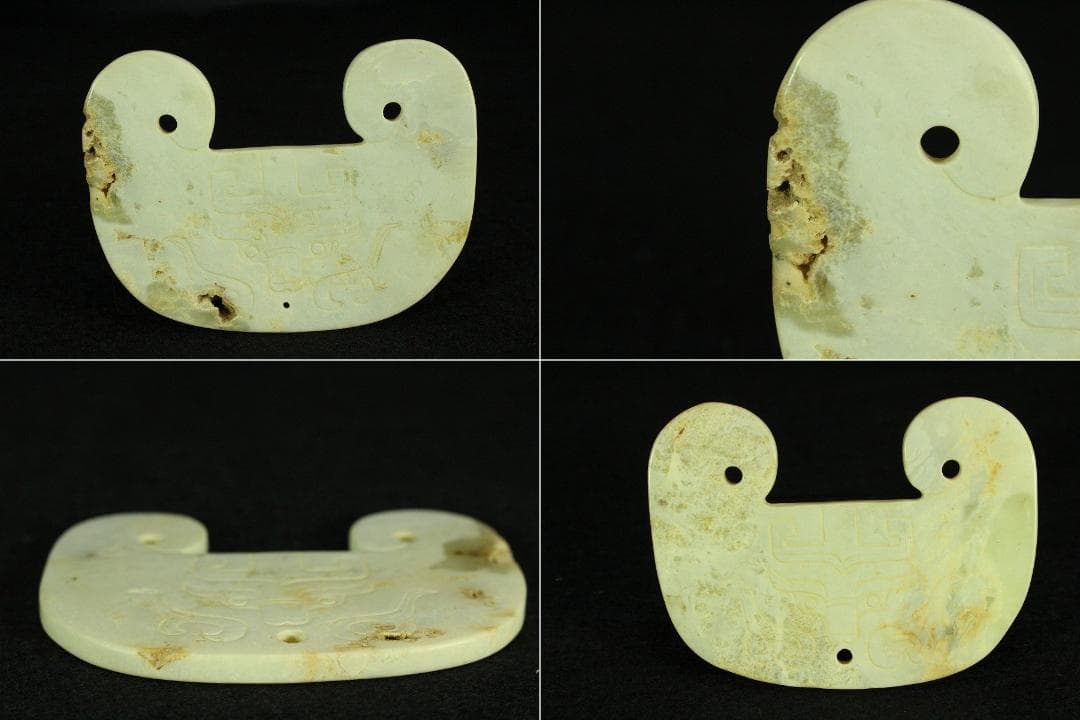 中国美術 古代 砡刻 装飾品 六件 まとめて コレクター蔵品(K-YC518)