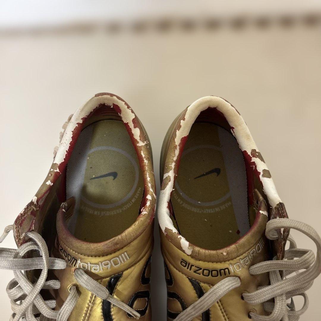 Nike トータル90 当時モデル 取替式　スパイク ホワイト/ゴールド