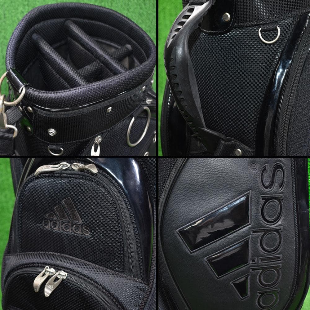 adidas アディダス ゴルフ キャディーバック９型【ブラック】訳あり品！
