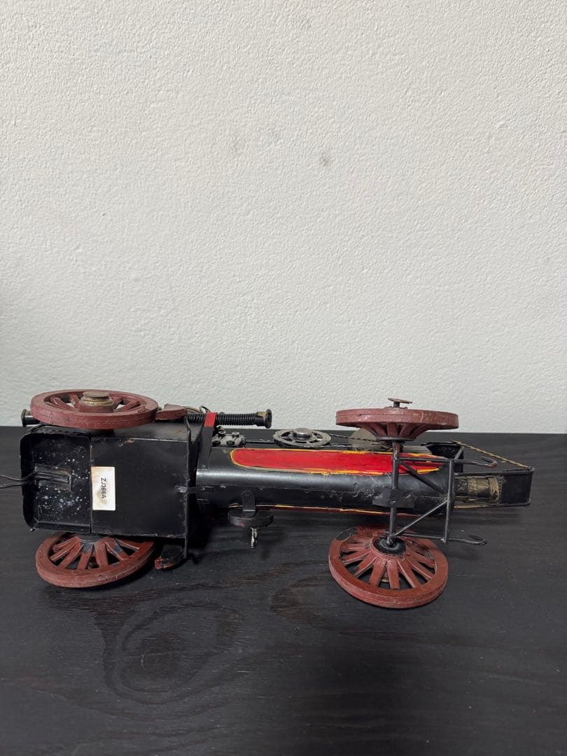 金属製蒸気機関車模型 赤黒