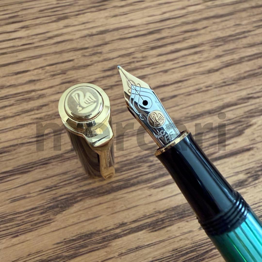 【貴重・廃盤】Pelikanペリカン万年筆m300緑縞