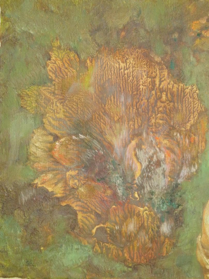 横尾龍彦　題不明　油彩F3号　幻想画家　神奈川県立近代美術館 福岡県立美術館他